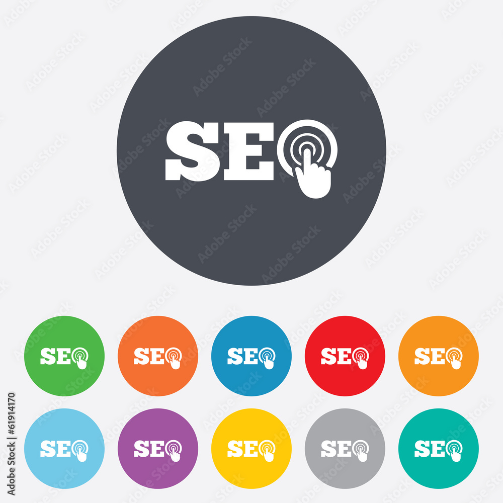 SEO sign icon. Search Engine Optimization symbol. SEO sign icon. Search Engine Optimization symbol.