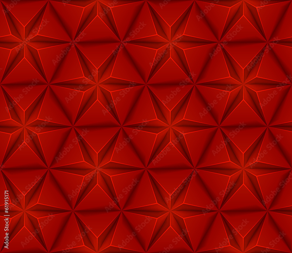3d Abstract seamless background with red triangles star 3d Abstract seamless background with red triangles star
