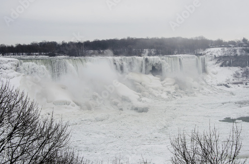 Frozen American Fall at Niagara Falls