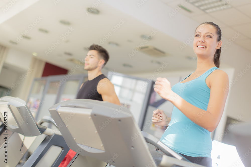 Young woman training in the gym Young woman training in the gym