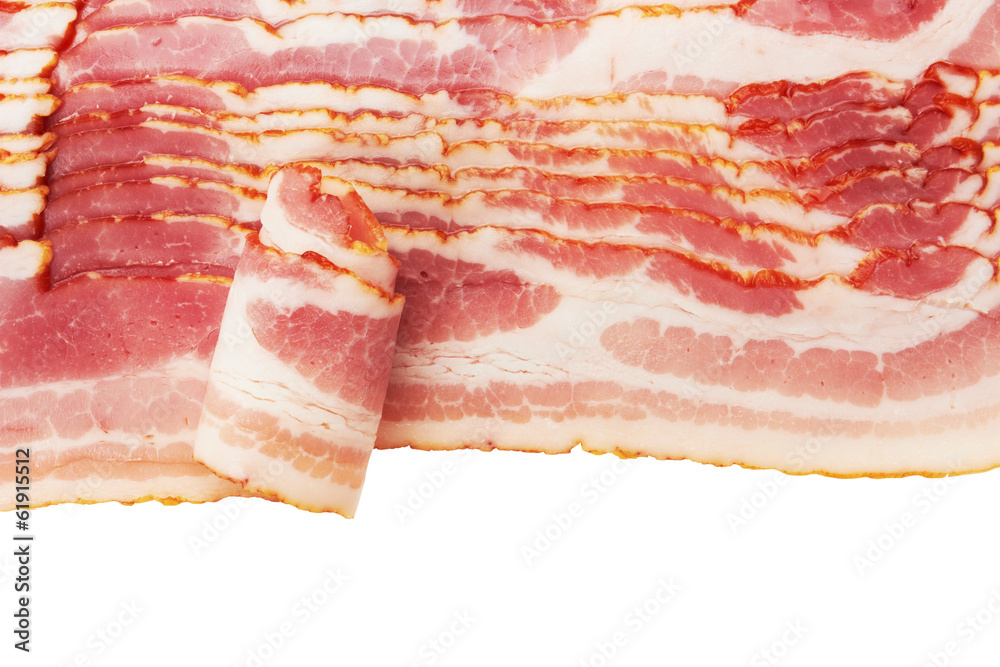 Obraz premium Fresh Sliced Pork Bacon