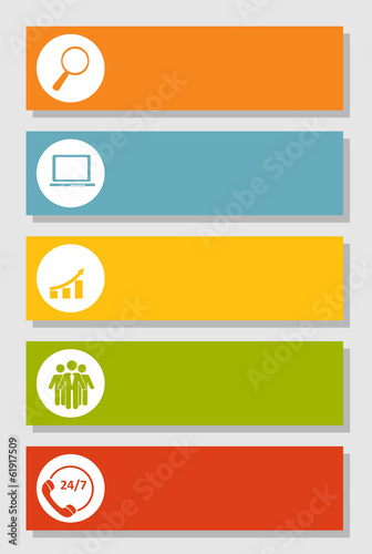 INFOGRAPHICS design flat elements with long shadows vector illus photo