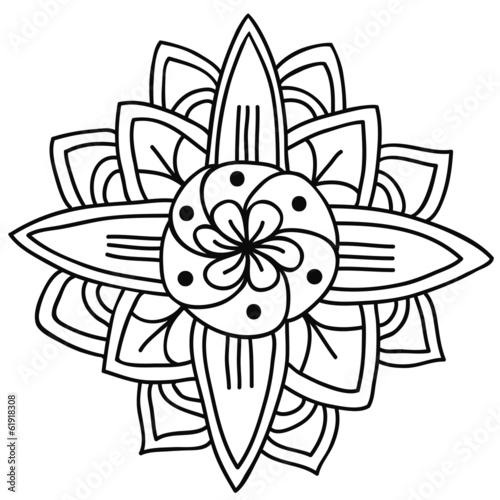 Ornamental mandala isolated. Vector art