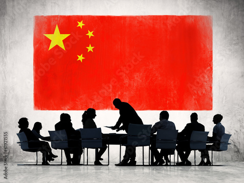 Photography Group of Business People Meeting in China