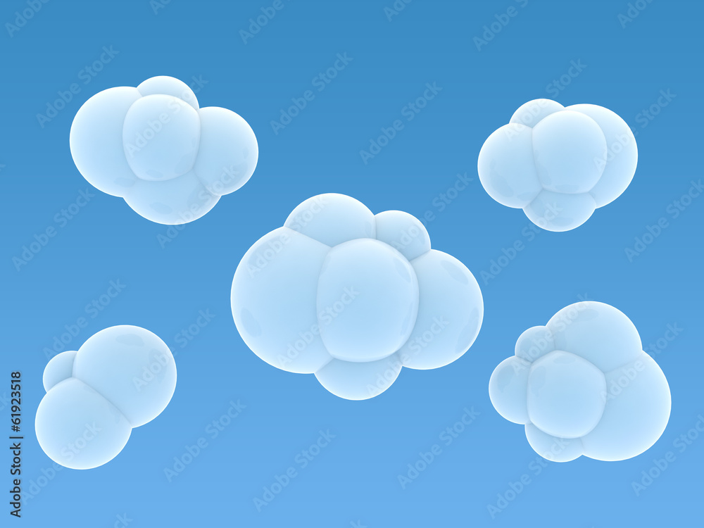 White clouds on blue background White clouds on blue background