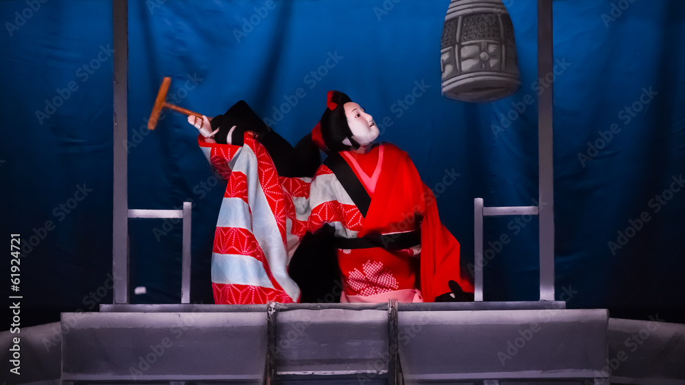 Naklejka premium Bunraku (puppet play) in Kyoto