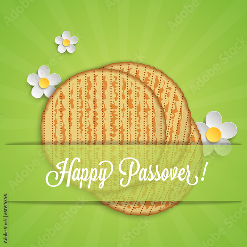 Jewish Passover holiday card design photo