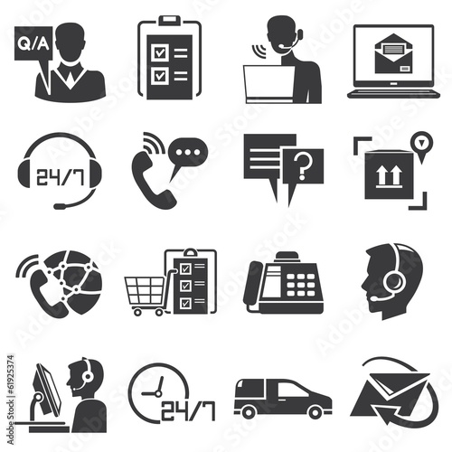 call center service icons