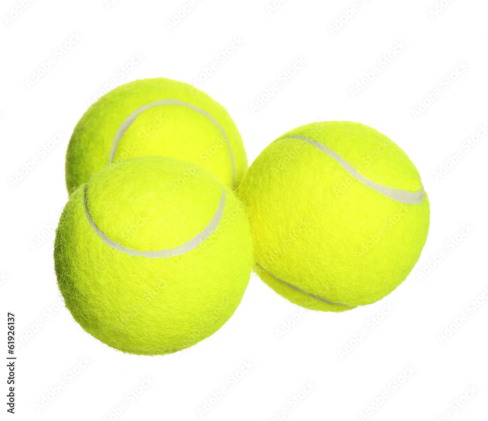 Tennis Balls isolated on white background. Closeup
