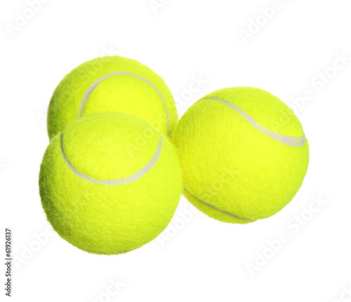 Tennis Balls isolated on white background. Closeup © Guzel Studio