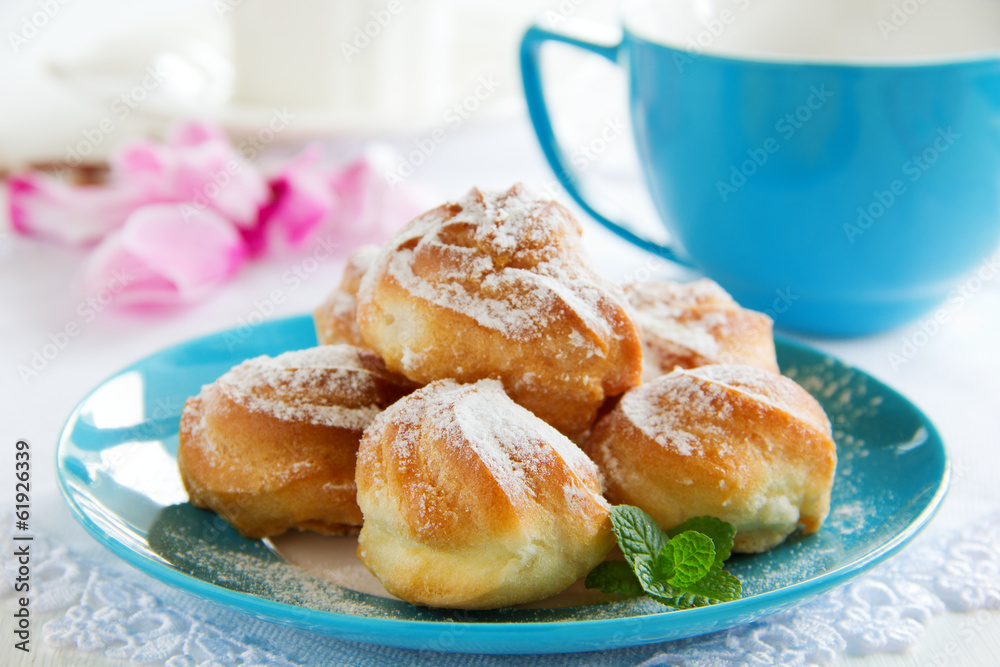 profiteroles with cream profiteroles with cream