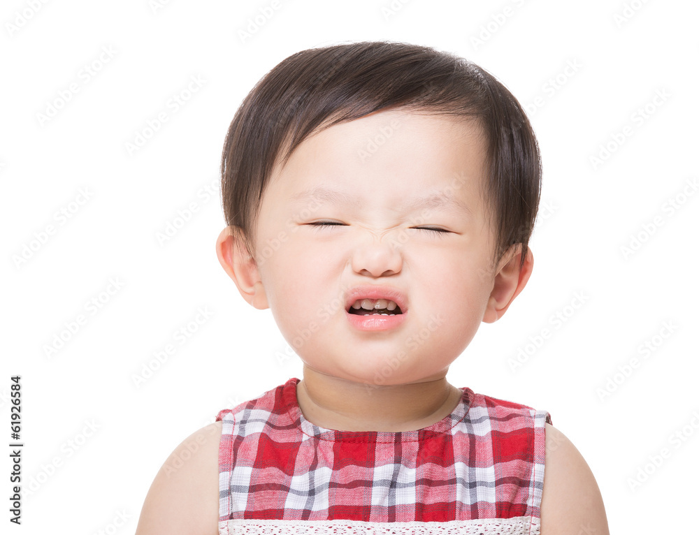 Baby making funny face Baby making funny face