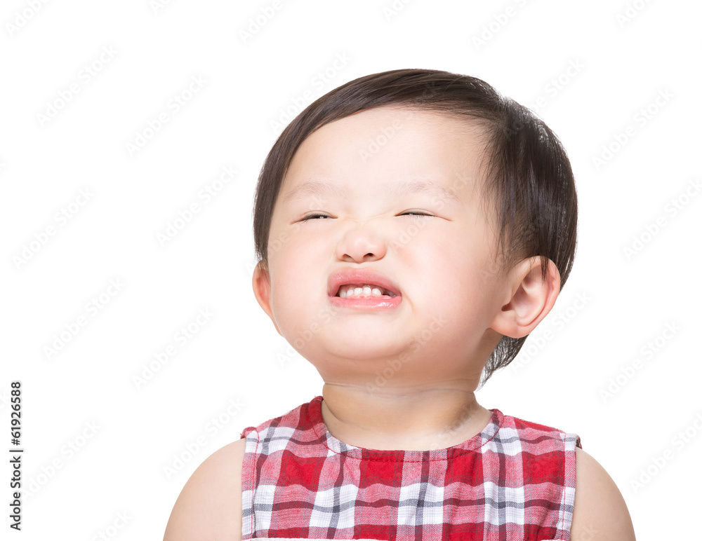 Asiab baby girl making funny face Asiab baby girl making funny face