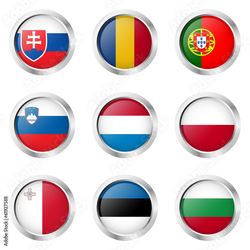 Länder - Sticker : Portugal, Luxemburg, Polen, ...