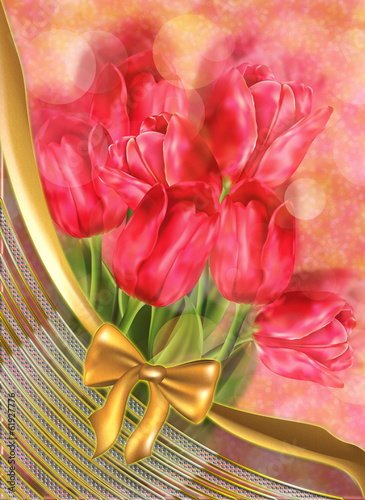 Tulips on Bokeh Background