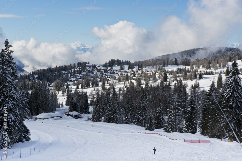Winter Landscape in the Dolomiti