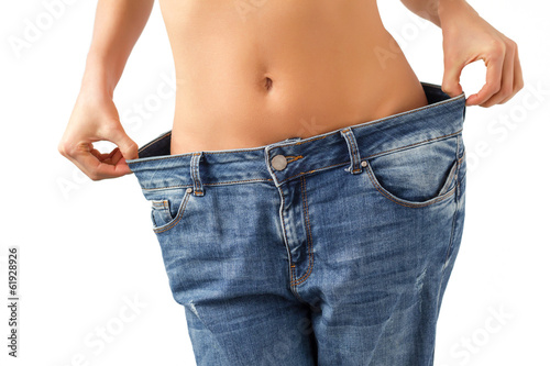 Jeans too big after successful diet photo