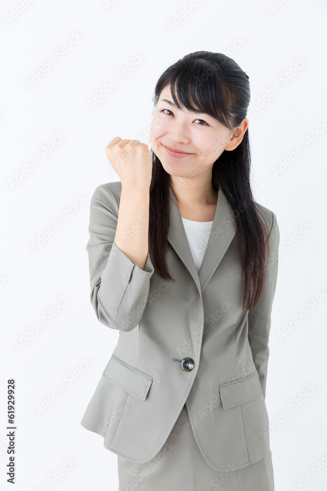 young asian businesswoman on white background young asian businesswoman on white background