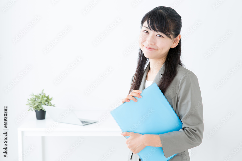 young asian businesswoman on white background young asian businesswoman on white background