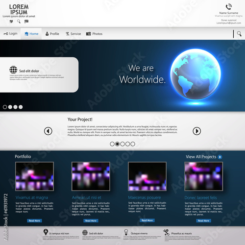Professional Website Design Dark Template