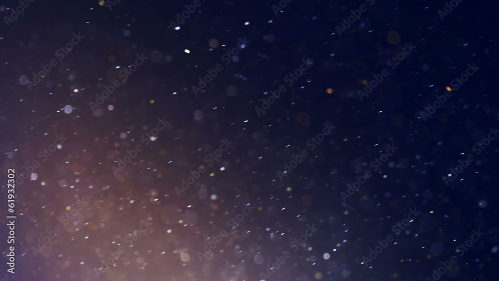 Flying dust particles abstract background with gradient