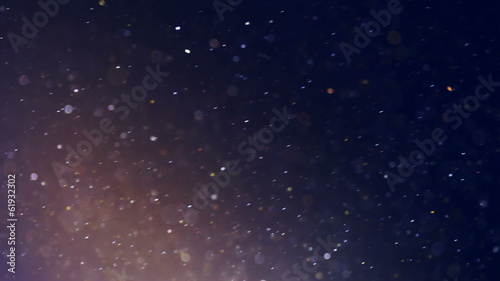 Flying dust particles abstract background with gradient