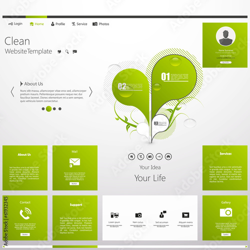 Modern green eco website photo