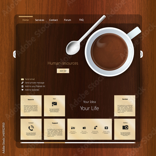 Bistro and cafe website design template