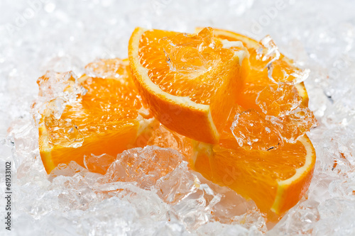 orange with ice