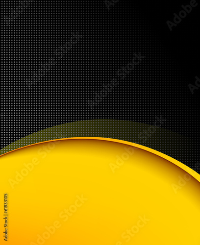 Black and yellow background composition