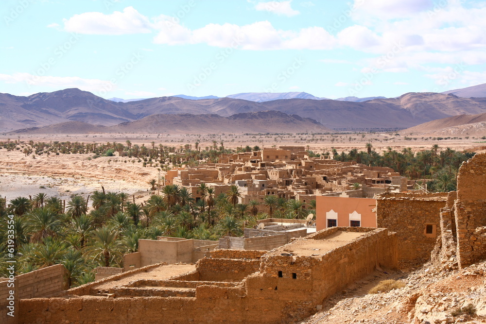 village dans l'anti-atlas dans la région de Tata au Maroc