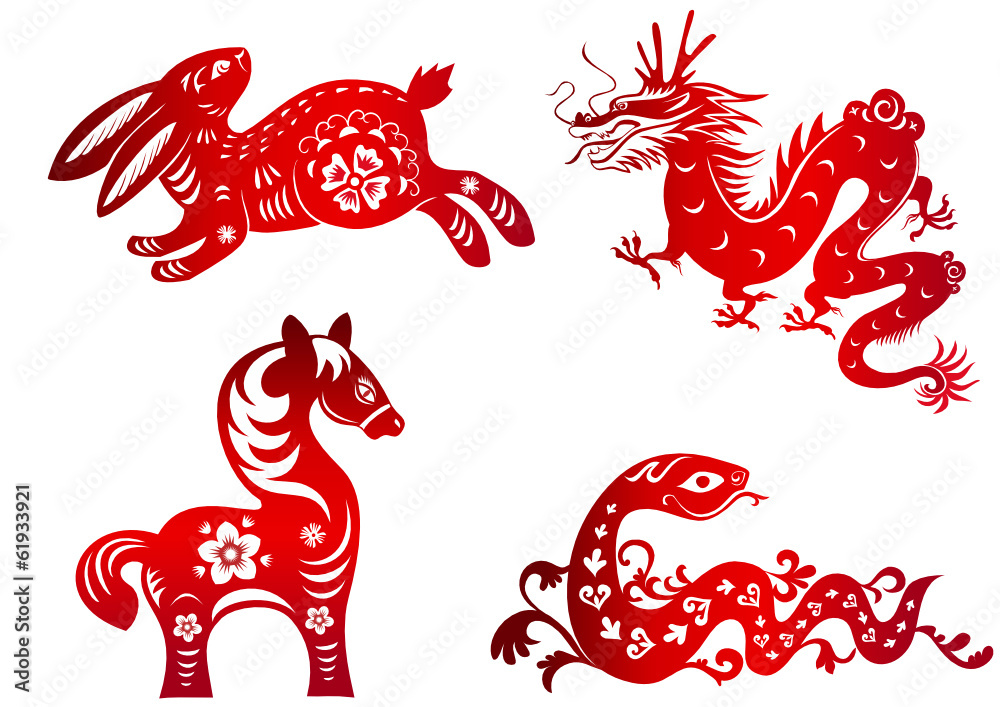 Fototapeta Chinese zodiac animals