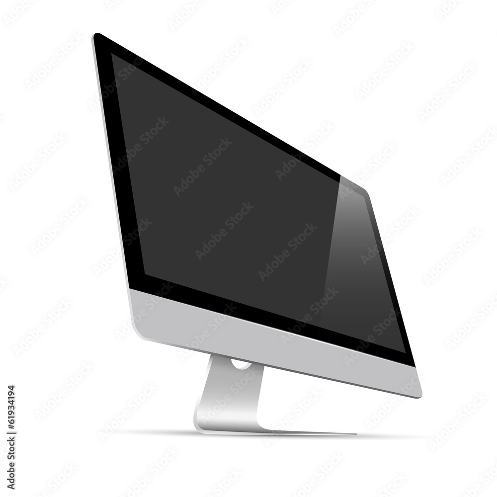 Modern computer monitor with black screen Modern computer monitor with black screen
