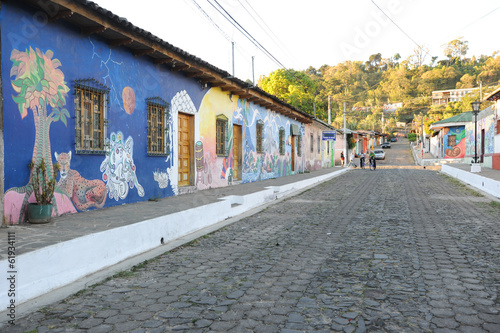 mural on a house at Ataco in El Salvador photo