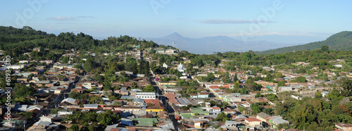 Bild auf Leinwand Panorama of colonial village of Conception de Ataco