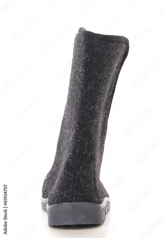 Winter man's boot. Winter man's boot.