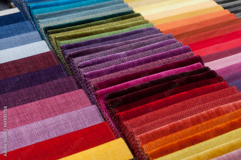 colorful fabric samples