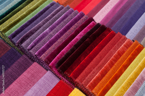 colorful fabric samples