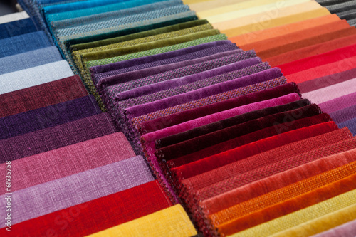 Obraz na płótnie colorful fabric samples w salonie