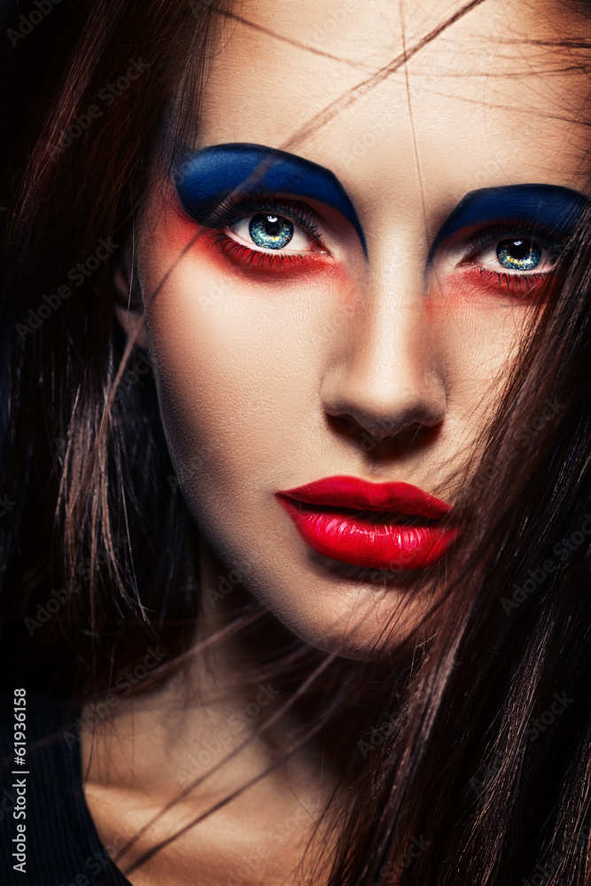 closeup beauty creative makeup woman face closeup beauty creative makeup woman face