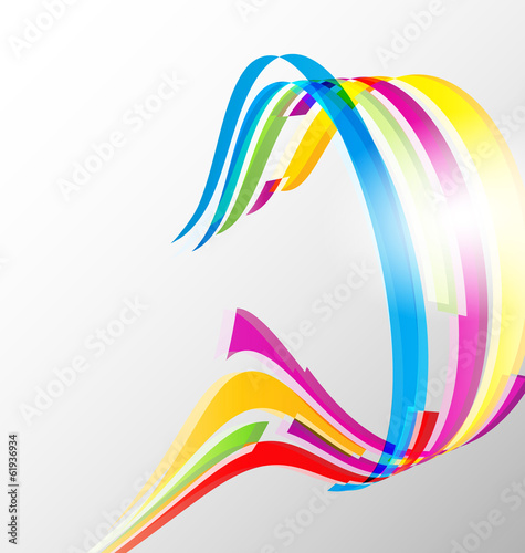 Abstract color ribbons background