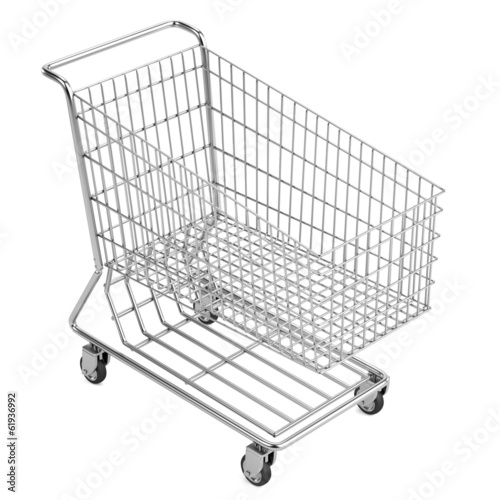 realistic 3d render of shopping cart