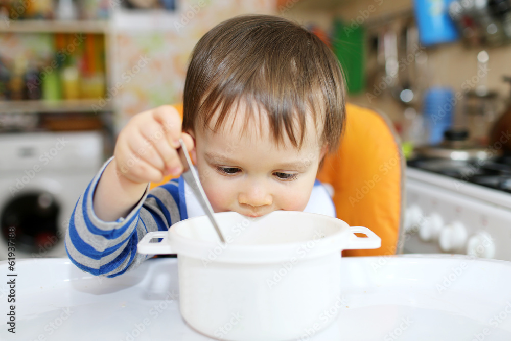 baby with empty plate baby with empty plate