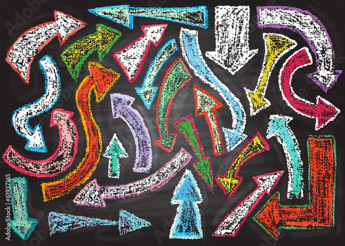 Chalk on board.  Vector illustration.