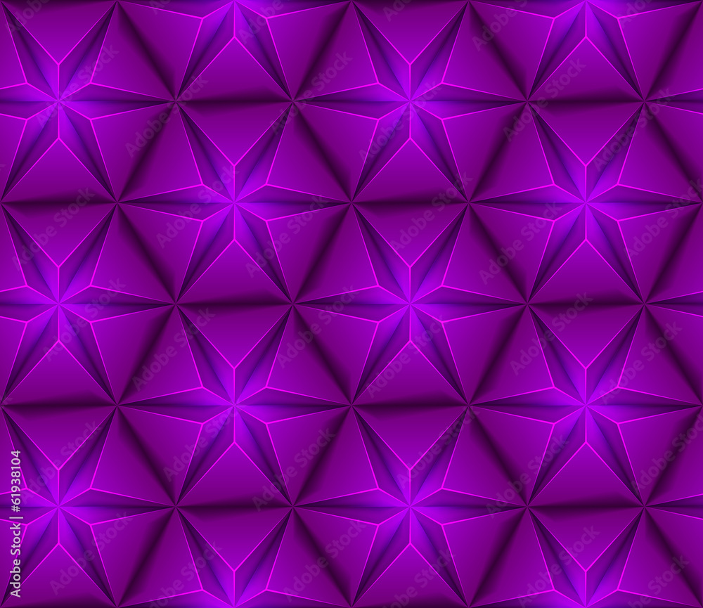 3d Abstract seamless background with purple triangles star 3d Abstract seamless background with purple triangles star