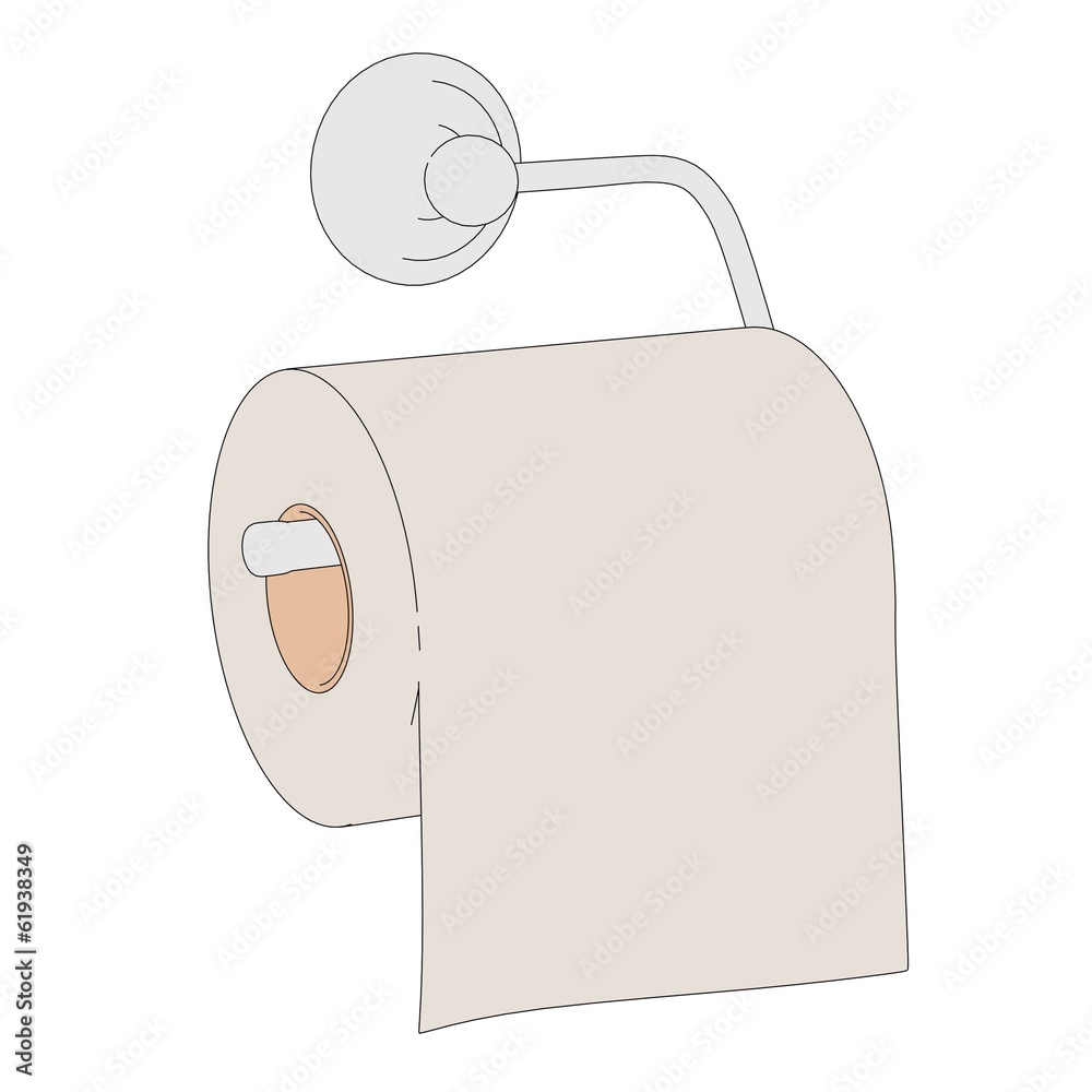 cartoon image of toilet paper Stock Illustration Adobe Stock