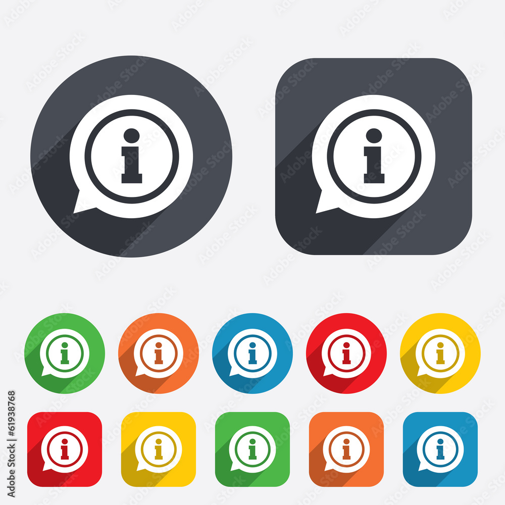 Information sign icon. Info symbol. Information sign icon. Info symbol.