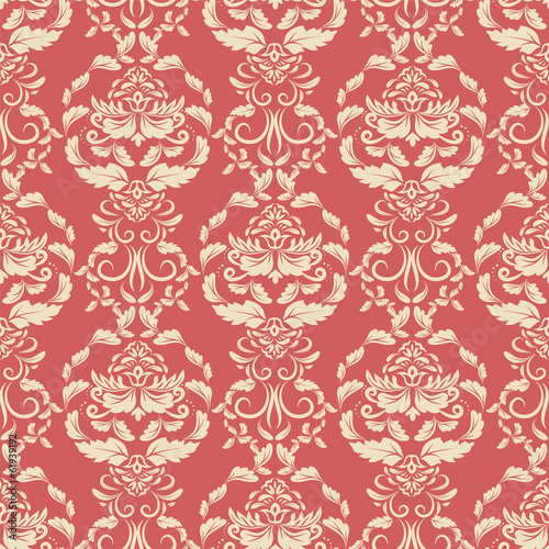 vector seamless backdrop. damask pattern. flower wallpaper
