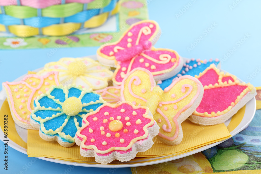 Plate of Easter Cookies Plate of Easter Cookies