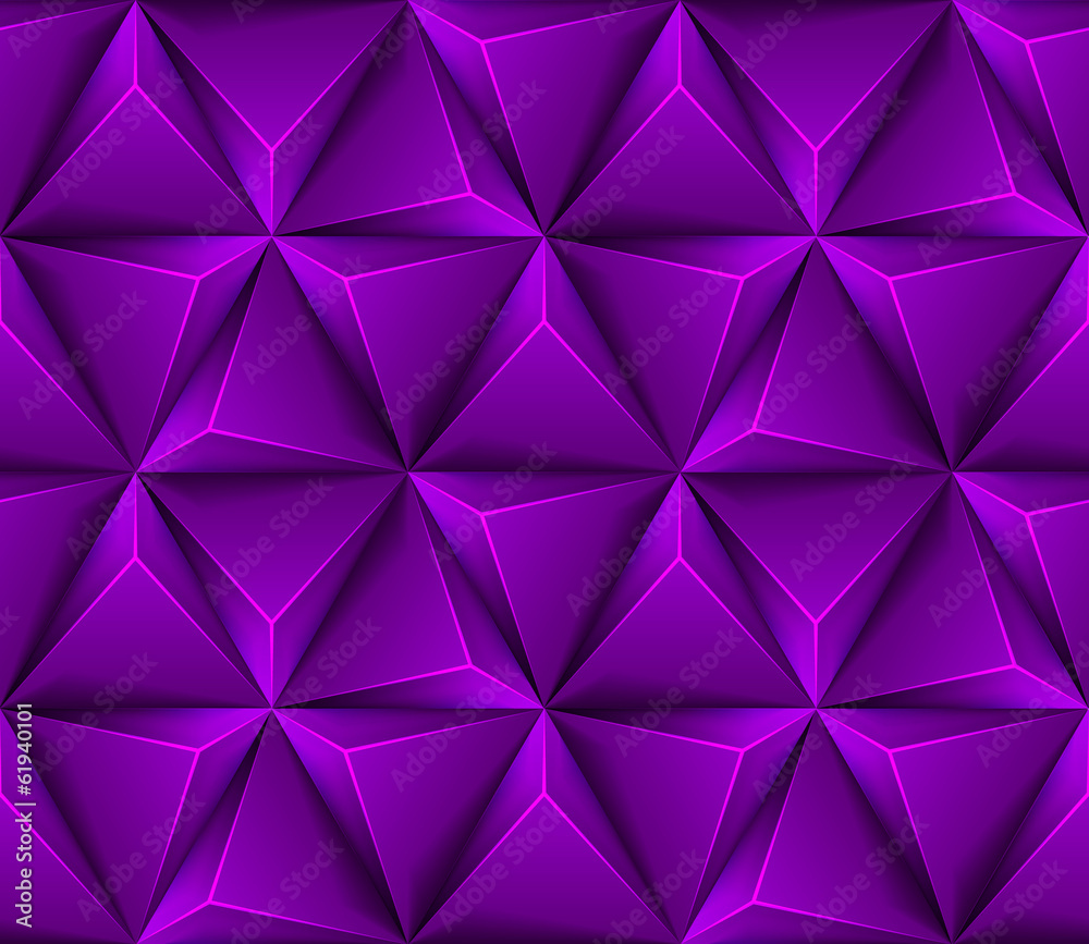 Obraz premium 3d Abstract seamless background with purple triangles